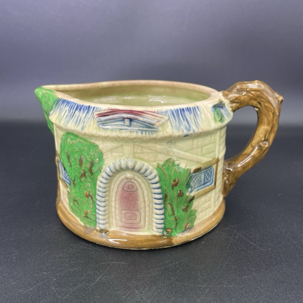 Vintage Cottage Pitcher/Planter Hand Painted Japan Cottage Ware 1950's Whimsy